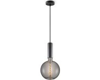 Home Sweet Home Saga hanglamp zwart inclusief LED lamp G180 - dimbaar - pendel lengte 100 cm