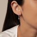 Hey Happiness Bloem Oorringen Dames - 925 Sterling Zilver - Ketting Oorbellen - Zirkonia Hoop Oorbellen - Hypoallergeen - Zilver