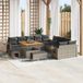 Prolenta Maison Exclusive Tuinset met 13 delen, grijze polyrotan loungeset