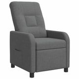 vidaXL Recliner Donkergrijs Stof