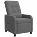 vidaXL Recliner Donkergrijs Stof
