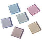 Rayher Acryl mozaïek, transparant 1x1cm, ca. 205stuks, SB-box 50g, pasteltinten, vierkant, kunststof stenen, kunststofmozaïek doorschijnend, 14540685, medium