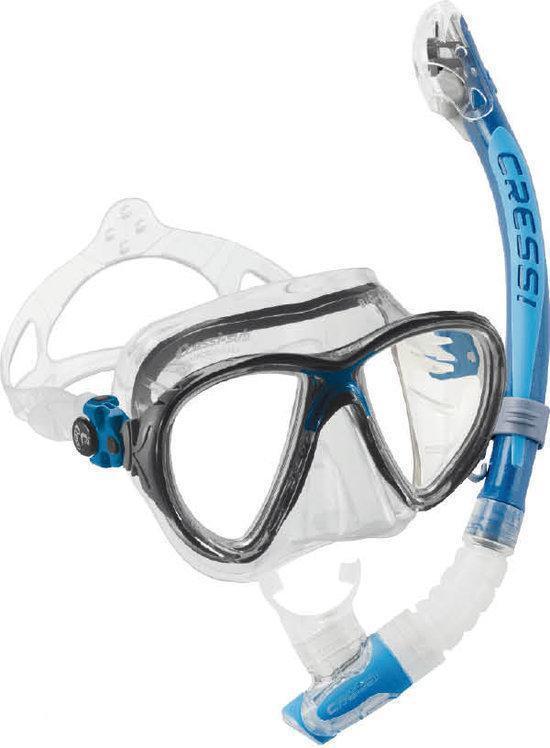 Cressi Big Eyes Evolution Masker + Alpha Ultra Dry Snorkel