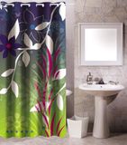 MSV CORTINA POLYESTER BATH - Ontwerp Bladeren