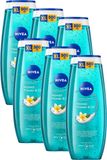 NIVEA Hawaii Flower & Oil Douchegel - Shower Gel - met Vitamine C en Vitamine E - Voordeelverpakking - 6 x 500 ml