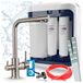 Ari mit 3 Wege Küchenarmatur Venom 1, Edelstahl, Spültischarmatur im Set mit Aquaphor Ro-202S Pro Wasserfiltersystem, Untertischanlage