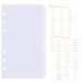 DY.2ten Transparante verdelers voor 6 ringmappen, 6-Tab stevige kunststof verdelers, A6 indexverdeler, 6 gaten bindmiddelverdelers, insteekbare notitieboekplanner tabverdelers voor mappen