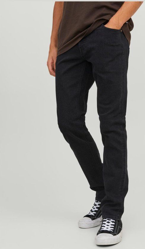 JACK & JONES JJIGLENN JJORIGINAL SQ 356 Slim Fit Jeans - Black Denim - Men's W30/L32