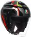 AGV Irides Zurigo Jethelm - Zwart/Grijs/Fluoriserend geel/Rood - Maat L
