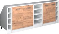Vicco Rion Kastenset voor schuine wand – 210 cm Set van 5 kastrompen 60 cm diepte Krachtige eik goud