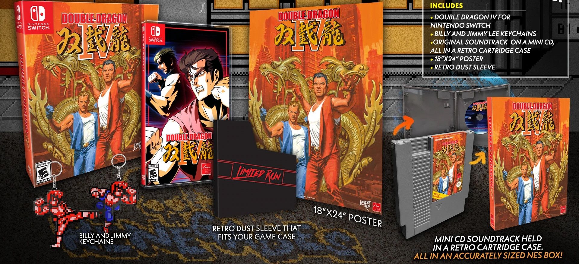 Limited Run Double Dragon IV Classic Edition - Nintendo Switch