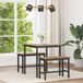Maison Exclusive Table exclusive - Dimensions : 70 x 70 x 75 cm - Matériau : bois composite - Finition : chêne artisanal