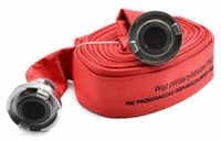 Garronda Tuyau plat 2 pouces 20 m - tuyau de pression 8 bar - tuyau d'incendie avec raccords rapides - tuyau layflat pour transport d'eau et drainage - rouge