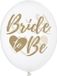 PARTYDECO - 6 transparante "Bride to Be" gouden ballonnen 30 cm