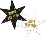 Folat Onderzetters BlackGold HNY 12 x 14 cm 6 stuks