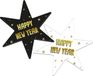 Folat Onderzetters BlackGold HNY 12 x 14 cm 6 stuks