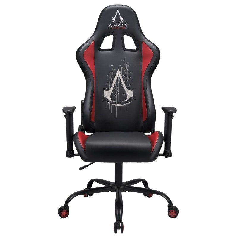 Subsonic SA5609-AC1 Gaming Chair - Padded Seat & Backrest - Black/Red - Adjustable Height & Armrests