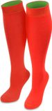 normani Kniekousen Bi-Color Rood/Appelgroen Maat 43-46 Unisex Katoen/Polyamide/Elastaan
