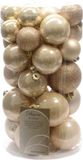 Decoris Kunststof Kerstballen Roze, Goud 30 Stuks