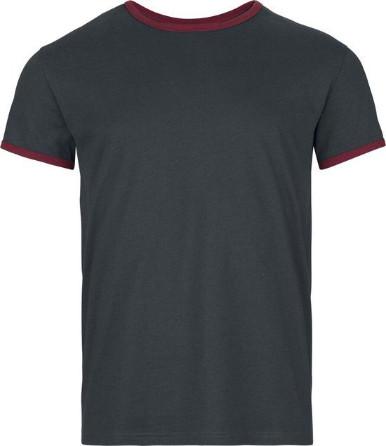 R.E.D. by EMP Basic T-Shirt Heren Grijs Katoen L