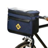 Sac isotherme multifonctionnel pour vélo, résistant à l'eau et à l'usure Sacoche pour guidon de vélo avec support pour téléphone portable - Bleu foncé