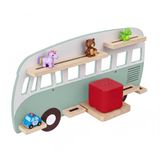 Relaxdays Toniebox-rek - bus - salie - 62x32x13 cm