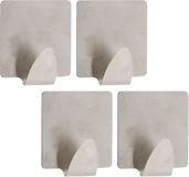 Tendance Plakhaakjes - 3,5 cm - zilver - Zelfklevende ophang haakjes - 4x stuks - RVS