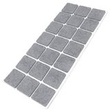 Adsamm® / 21 x zelfklevende viltglijders/Grijs / 30x30 mm/Vierkant/Meubelviltglijders met een dikte van 3,5 mm/Meubel- en vloerbescherming