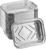 Merkloos Relaxdays aluminium bakjes bbq - set van 50 - 18,5 x 13 cm