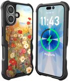 Smartish Gripzilla beschermhoes voor iPhone 16, magnetisch - compatibel met MagSafe, sterk en robuust, extra sterk, grip, gepantserde slanke hoes met valtest, wilde bloemenweide