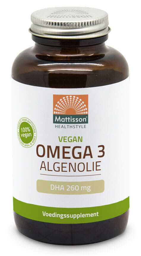 Mattisson HealthStyle Vegan Omega 3 Algenolie DHA 260mg Capsules