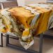 PETTI Artigiani Italiani - Vlekafstotend tafelkleed, rechthoekig, voor keuken, elegant, marmereffect, geel, 12 plaatsen (140 x 240 cm), 100% Made in Italy