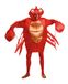 Rouge costume de crabe pour adultes, unique