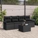 Maison Exclusive - Set de 5 coussins d'assise avec coussins, noir, en polyrotin tressé