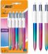 BIC 4 Kleuren Gradient Balpennen voor School en Kantoor - Klikmechanisme - Pennen - Balpen - Pennen - Blauw, Zwart, Rood, Groen - 5 Stuks