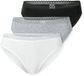 Schiesser 3PACK Rio Slip - Modern Multipacks Dames Onderbroek - zwart, wit, grijs