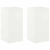 vidaXL Plantenstandaard 2 pcs Wit 40 x 40 x 80 cm Staal