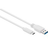 Goobay USB-C naar USB-A kabel - USB3.0 - 0,50 meter - wit