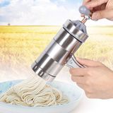 Stainless Steel Pasta Maker - Machine à pâtes manuelle avec 5 moules pour fettuccine fraîche
