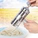 Stainless Steel Pasta Maker - Machine à pâtes manuelle avec 5 moules pour fettuccine fraîche