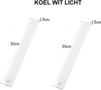 TechU™ Sensorlamp – Intelligente Lamp met Sensor – Automatisch aan & uit – 30 cm – Nachtlamp – USB Oplaadbaar – Koel Wit Licht