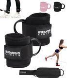 Breaking Limits Ankle Straps Fitness – Enkelband Fitness – Enkel Straps – 2 Stuks - Zwart