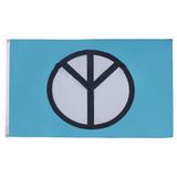 AZ FLAG Vredessymbool blauw 90x60 cm Polyester 100D