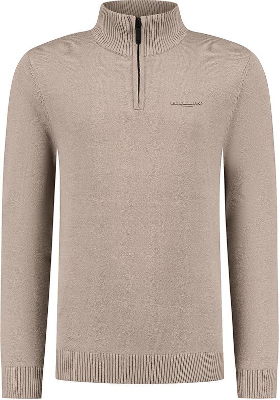 Ballin Amsterdam Jongens Regular fit Knitwear Half Zip LS Taupe