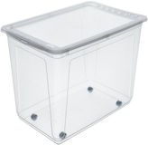Keeeper opbergbox met wielen 63 liter - transparant - stevige speelgoedbox.