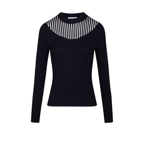 Morgan gestreepte ribgebreide top