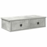 VidaXL Wandschap met lades 60x28x15 cm bewerkt hout betongrijs