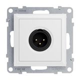 LEGRAND SEANO XLR-bus 3-polig mannelijk, inzetstuk inclusief afdekking, schroefklemmen: 0,5 mm², kleur: ultrawit, 765162