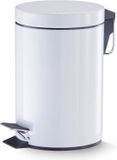 ZELLER pedaalemmer, 3 liter, metaal, wit