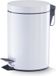 ZELLER pedaalemmer, 3 liter, metaal, wit